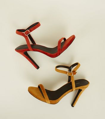 Orange heels sale new look