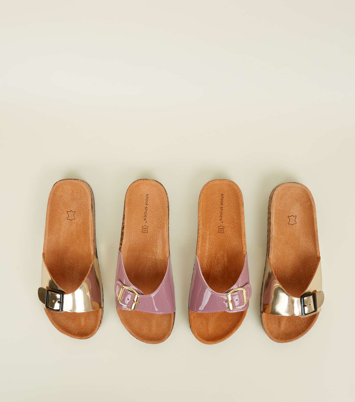 Lilac Leather Lined Footbed Sandals Image 4