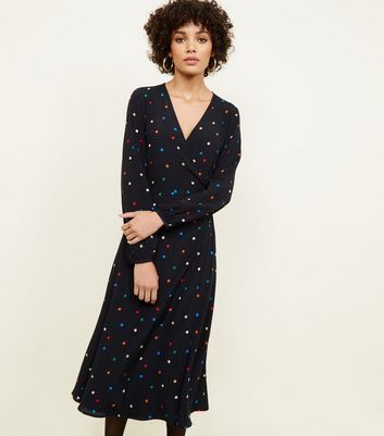 new look midi wrap dress