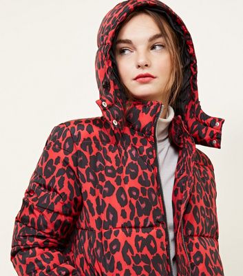 red leopard coat