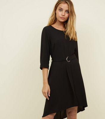 petite dip hem dress