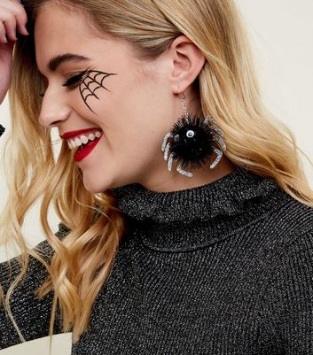 new look black earrings