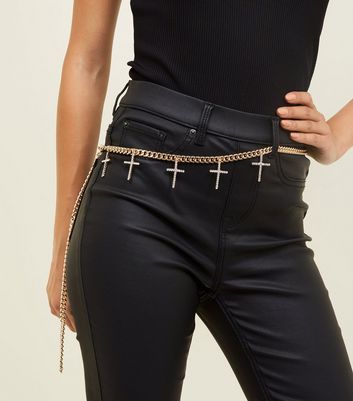 Gold chain belt new on sale look