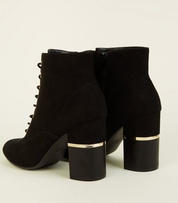 womens black boots with gold trim