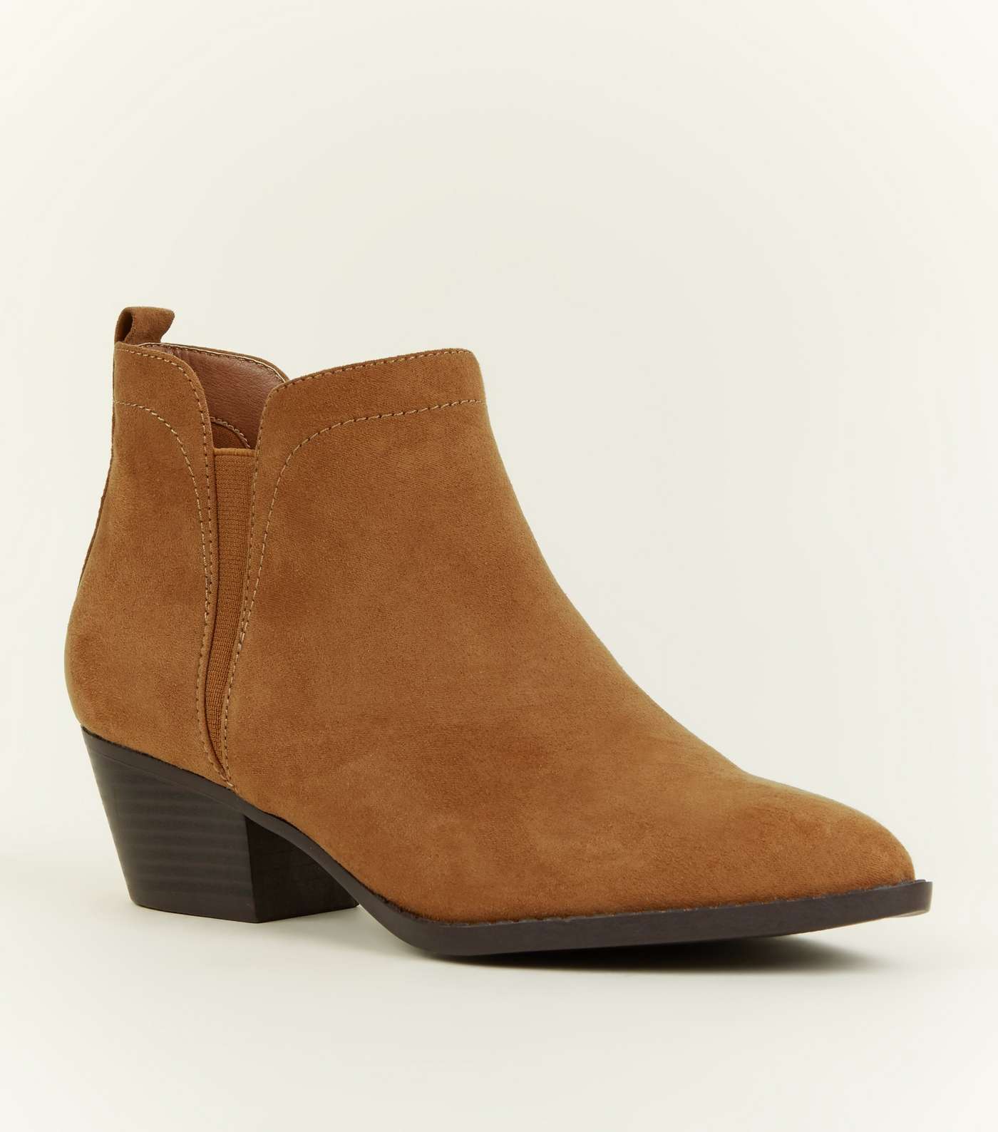 Tan Pointed Western Chelsea Boots