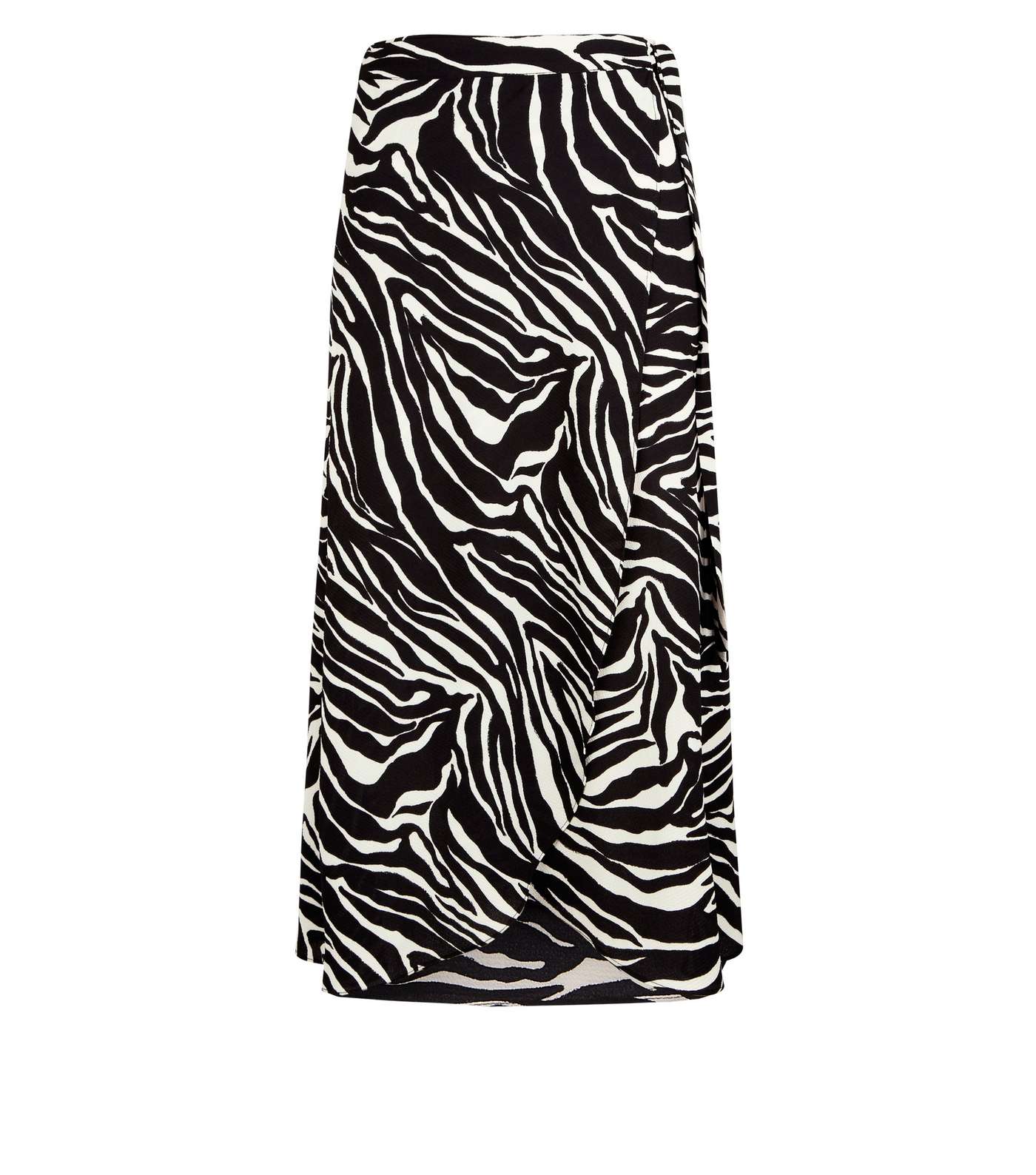 Black Zebra Print Midi Skirt Image 4
