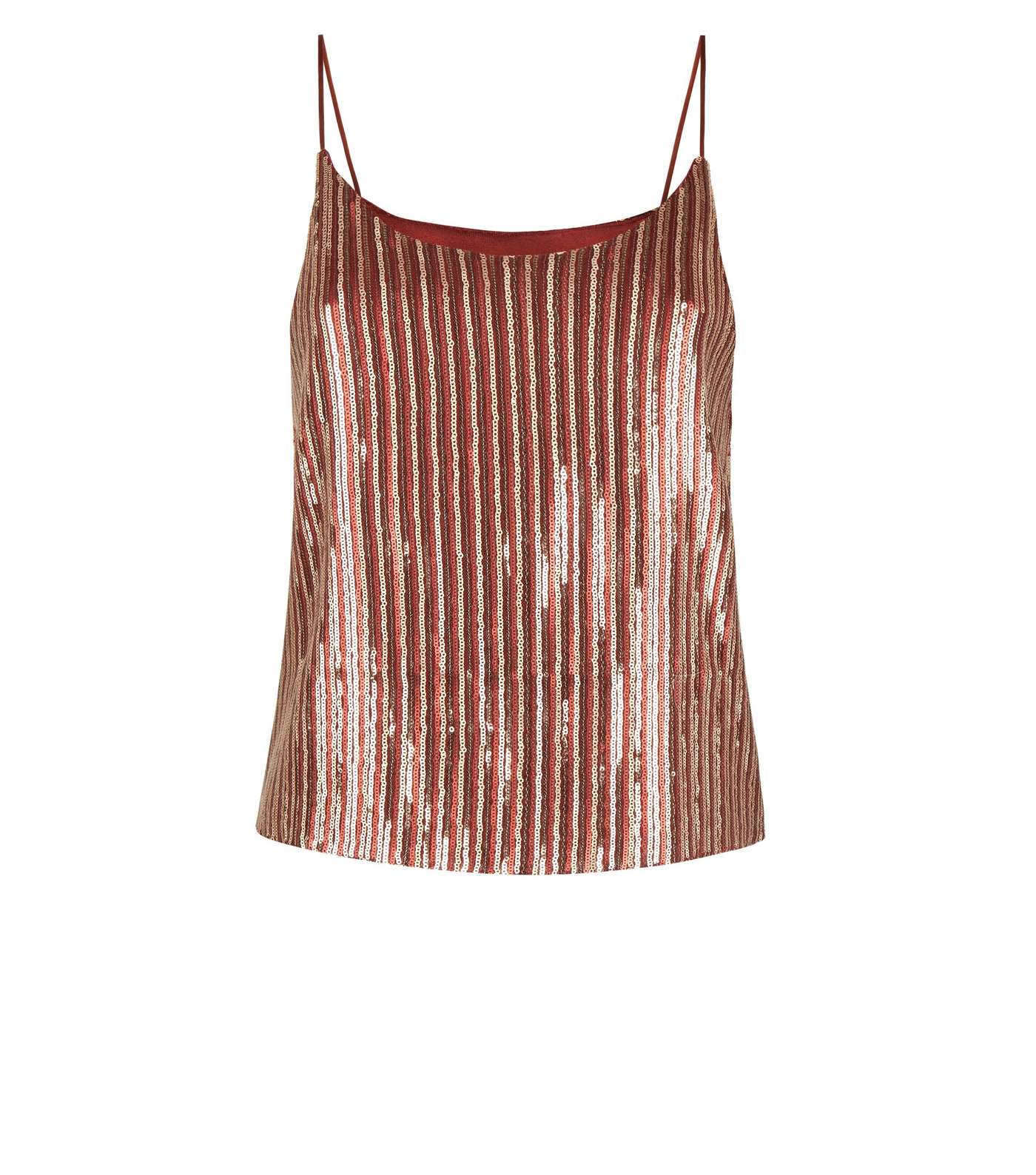 QED Red Sequin Stripe Top Image 4