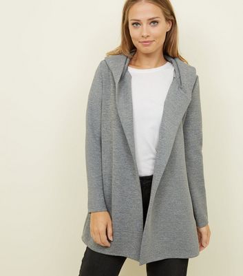 Mela Grey Hooded Jersey Jacket | New Look