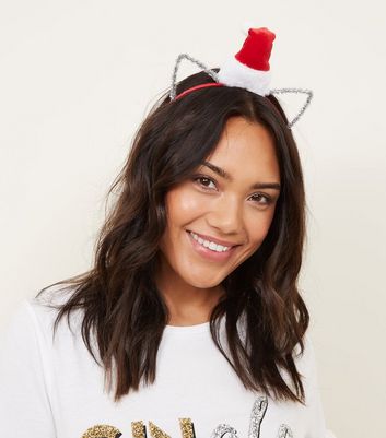 santa hat cat ears