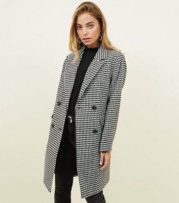 new look houndstooth coat