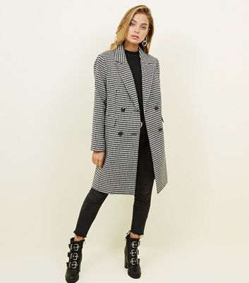 petite houndstooth coat