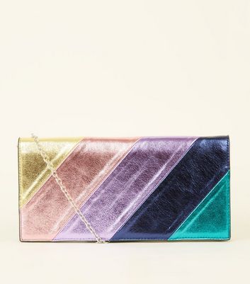 purple clutch bag new look