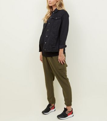 new look khaki cargo trousers