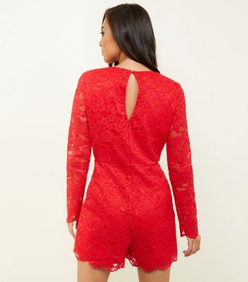 new look lace playsuit