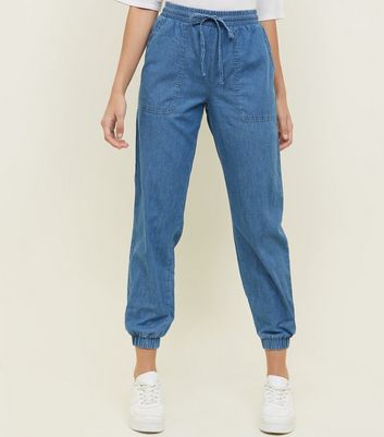 new look denim joggers