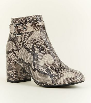 snake print boots new look