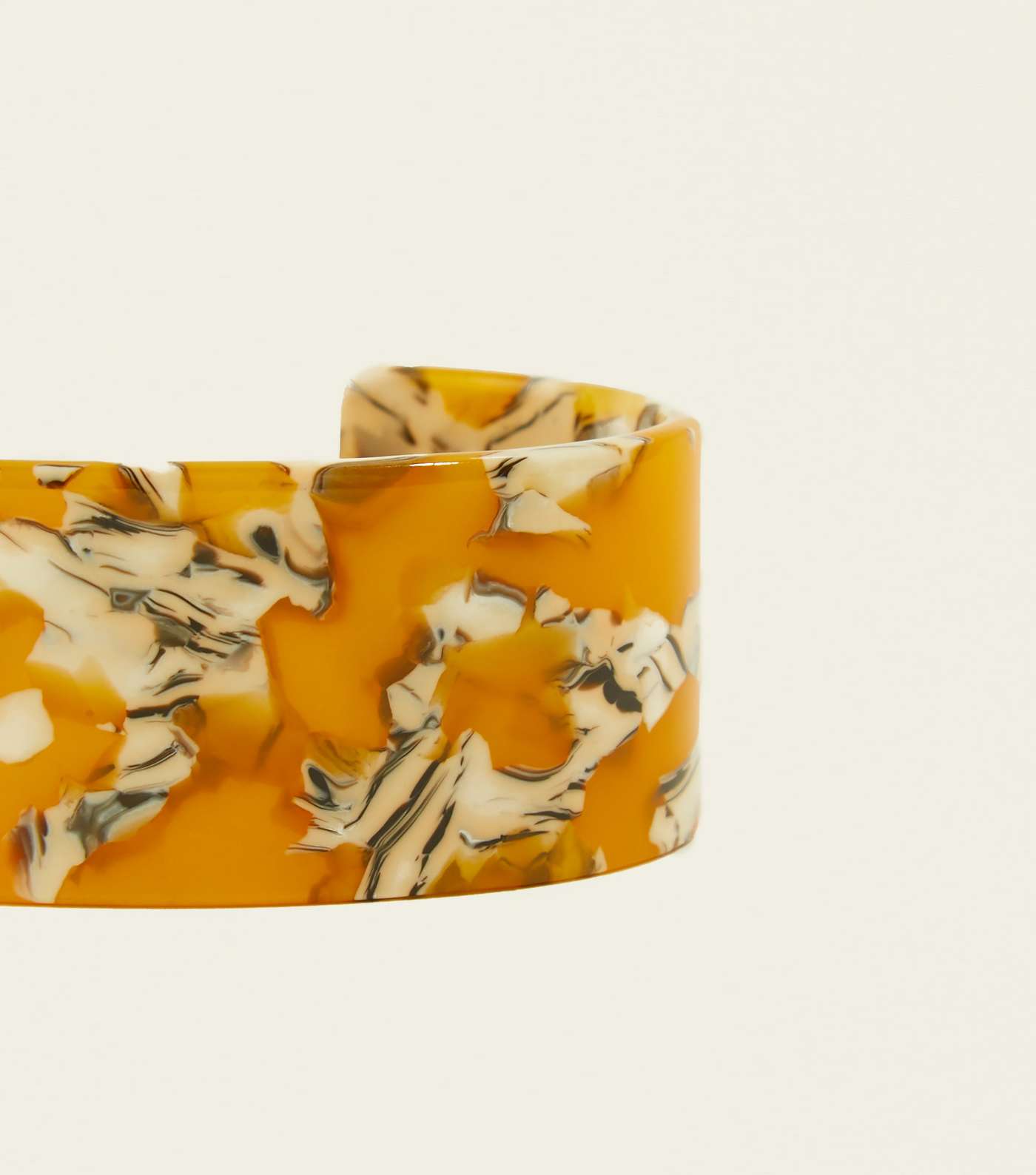 Mustard Resin Cuff Bracelet Image 2