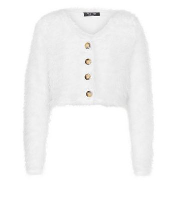 fluffy cardigan cropped