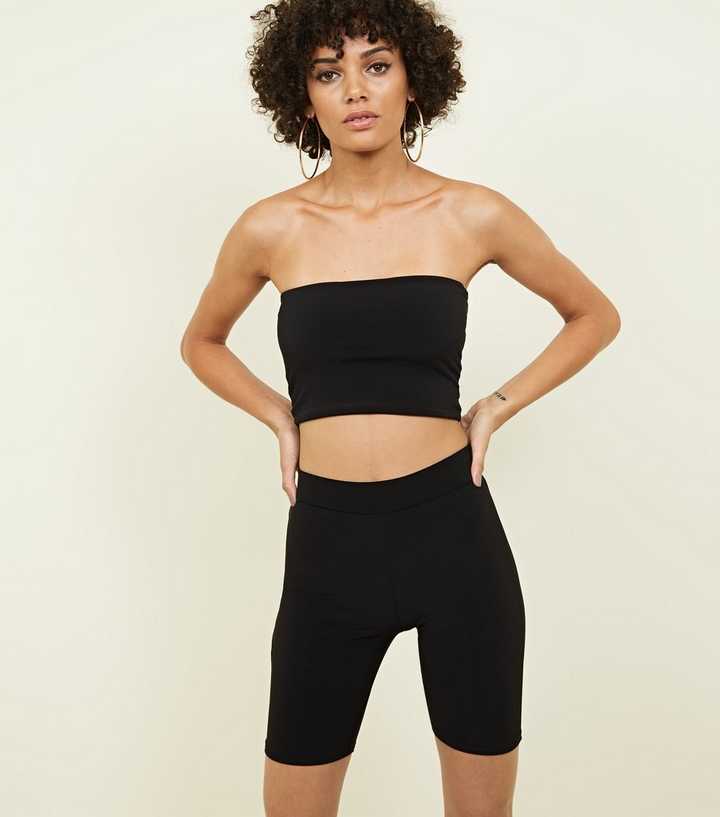Black High Waist Cycling Shorts
