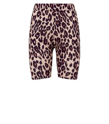 Brown Leopard Print Cycling Shorts | New Look