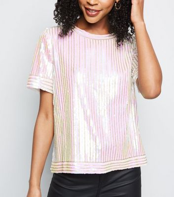 pink sequin t shirt