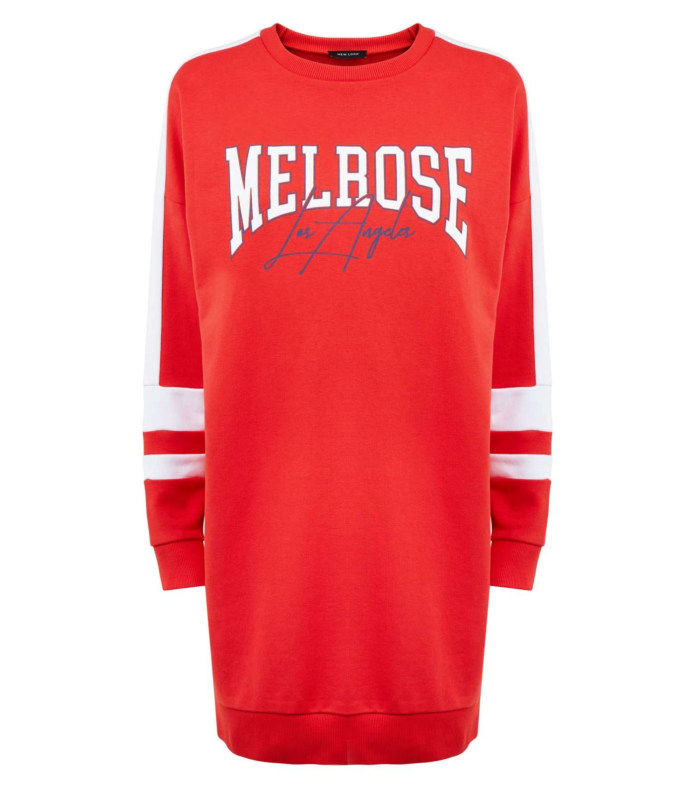 Red Melrose Slogan Longline Sweatshirt Image 4