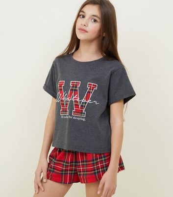 Ladies tartan short online pyjamas