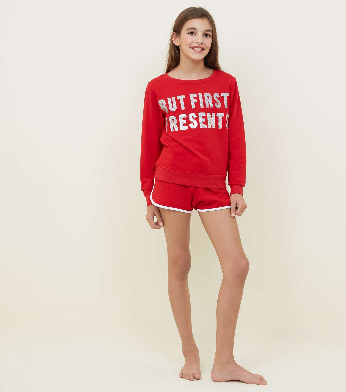 Girls Red But Presents First Pyjama Set Image 2