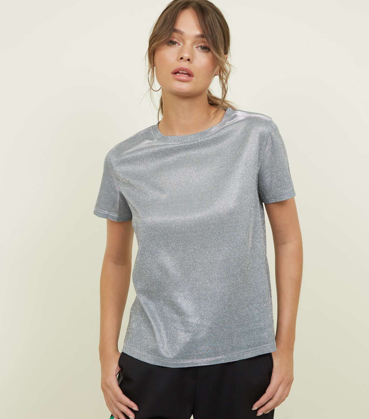 Silver Glitter T-Shirt 