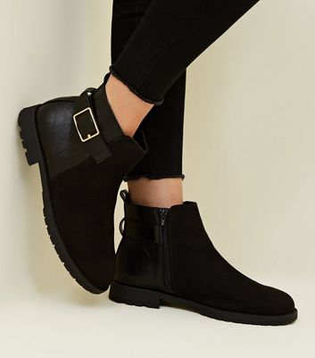 ladies black wide fit boots