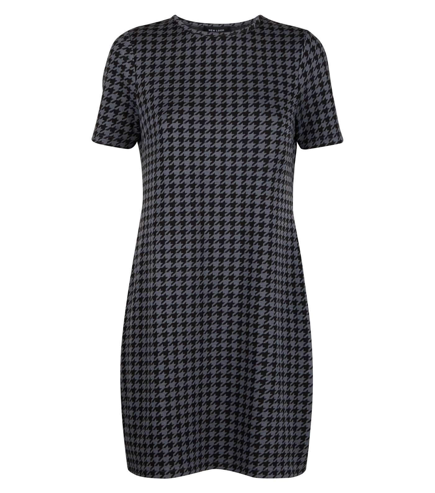 Grey Houndstooth Check Tunic Dress Image 4