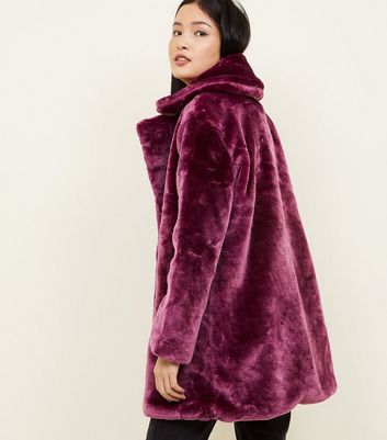 purple coat new look