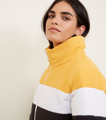 yellow puffer jacket new look