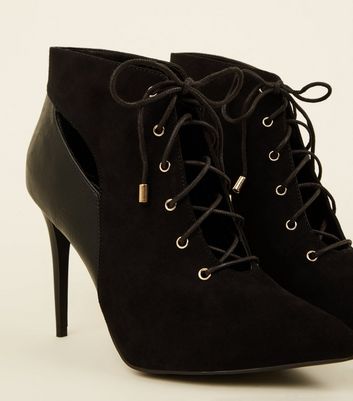 lace up cut out boots