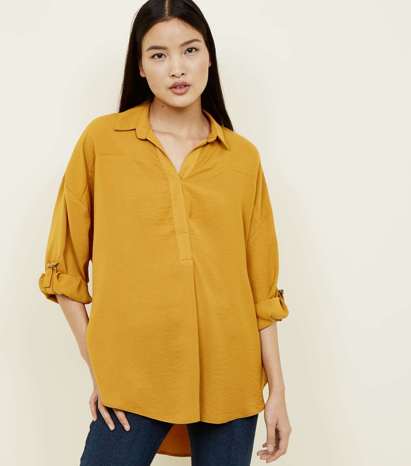 Mustard Yellow D-Ring Sleeve Overhead Shirt