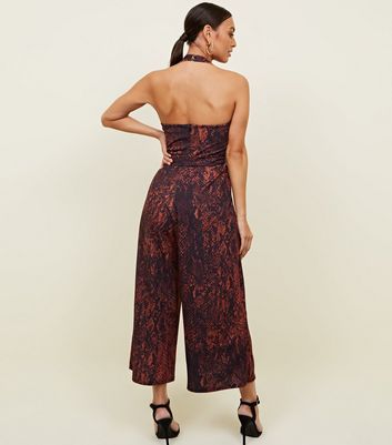 snakeskin jumpsuit new look