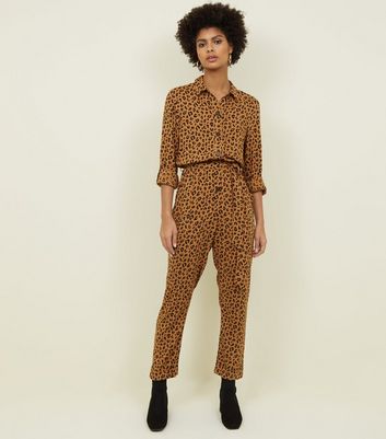 new look jumpsuit leopard