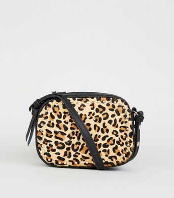 leather animal print bag