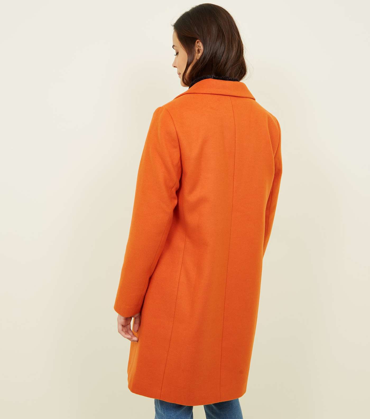 Bright Orange Neon Longline Coat  Image 3
