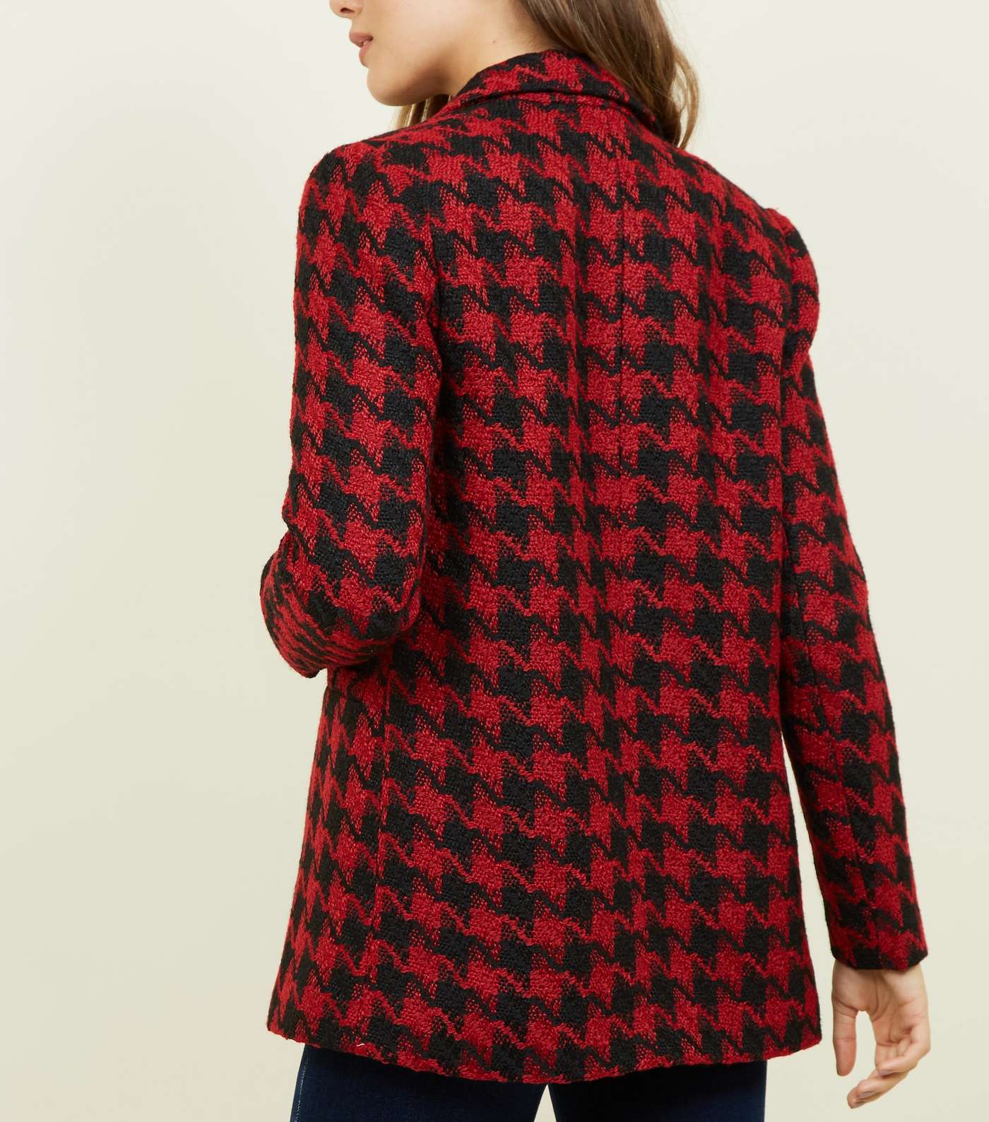 Red Houndstooth Check Jacket Image 3