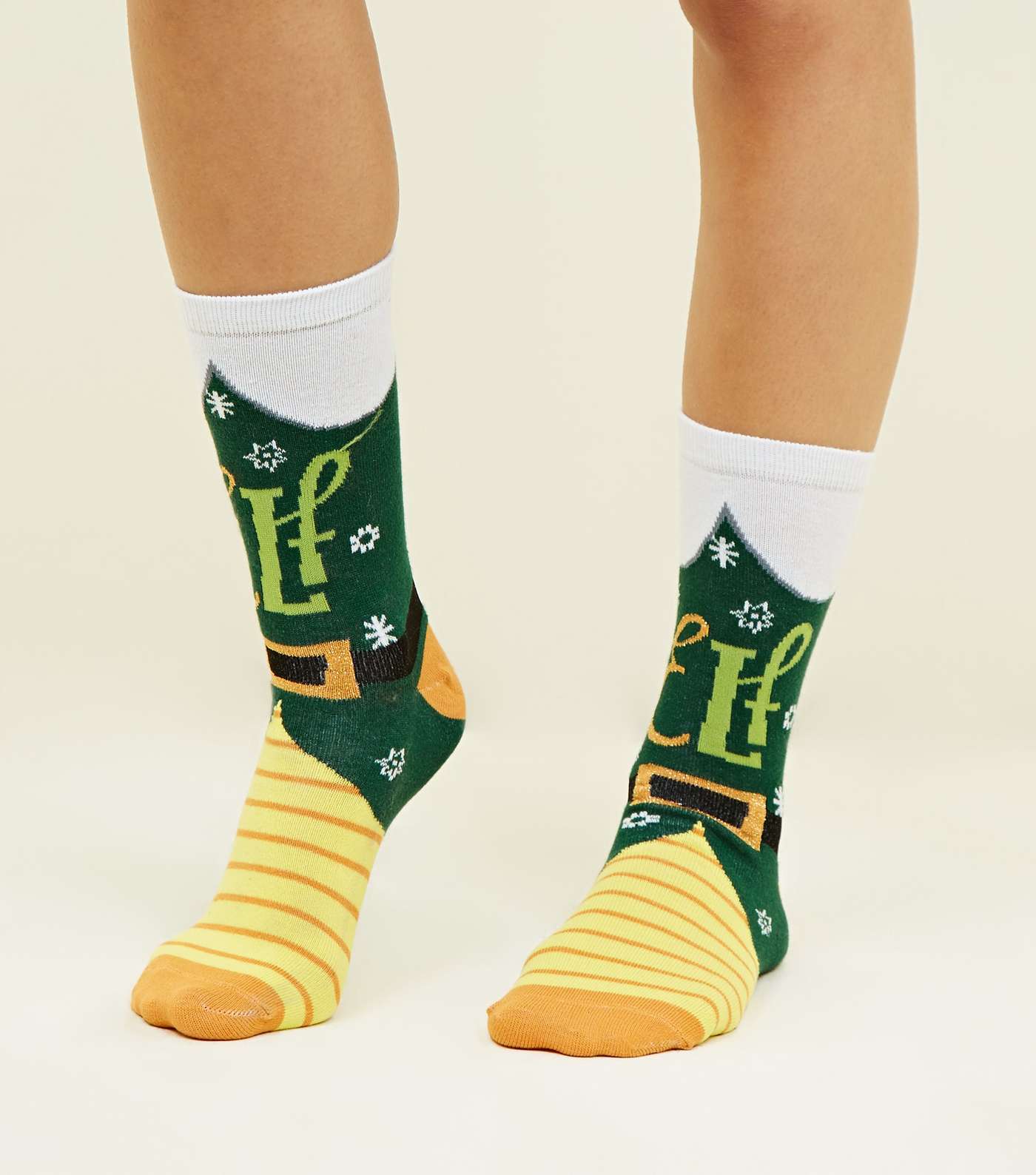 Green Elf Christmas Socks Image 2