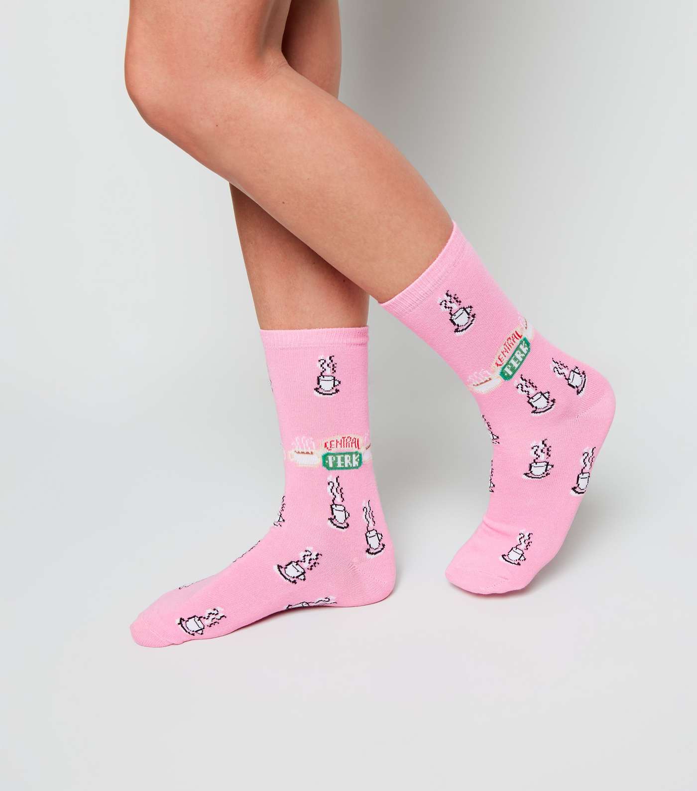 Pink Central Perk Friends Socks Image 2