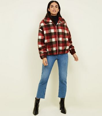 checked teddy bear jacket