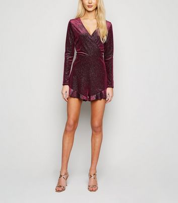 new look sequin playsuit