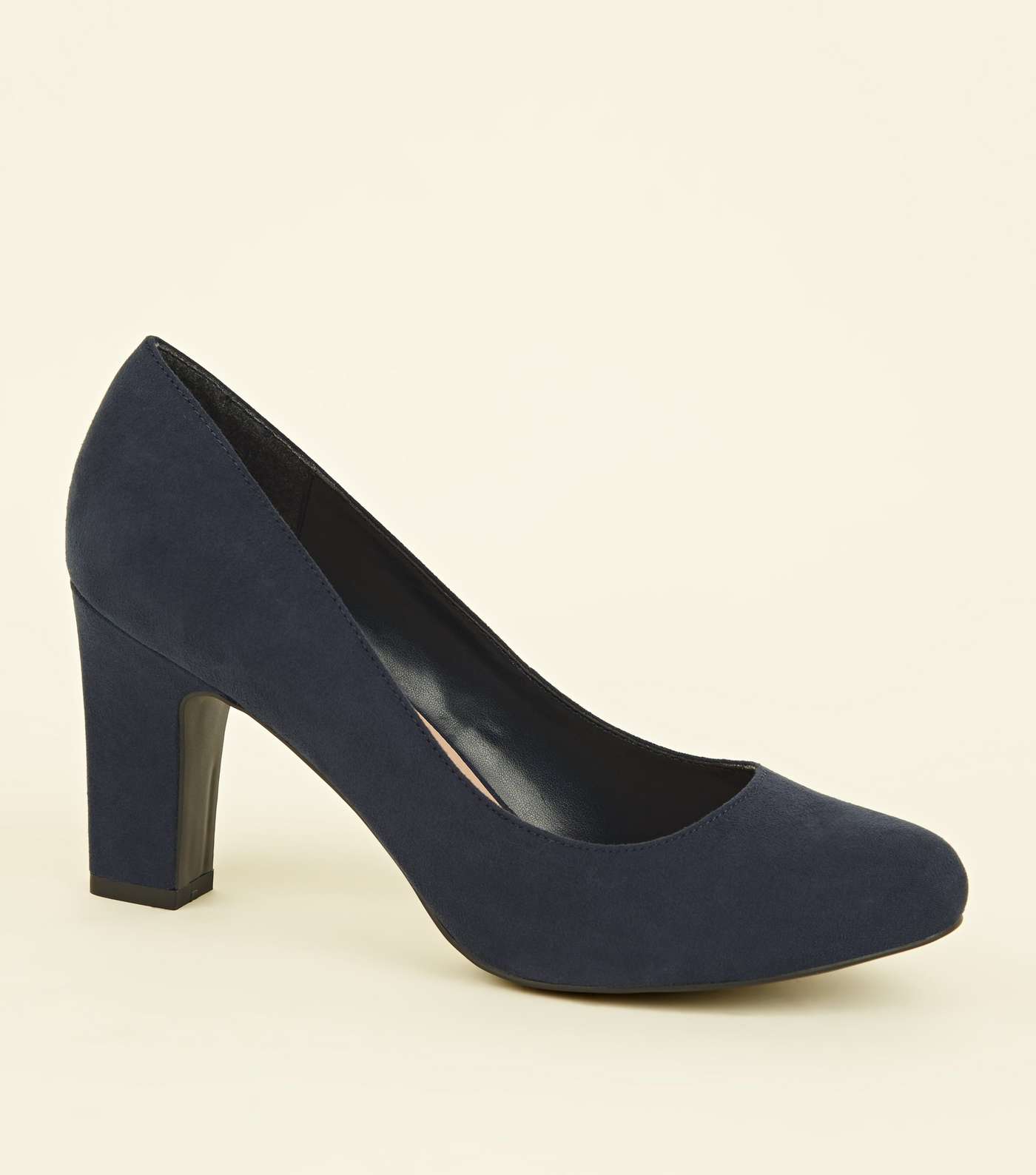Wide Fit Navy Round Toe Courts
