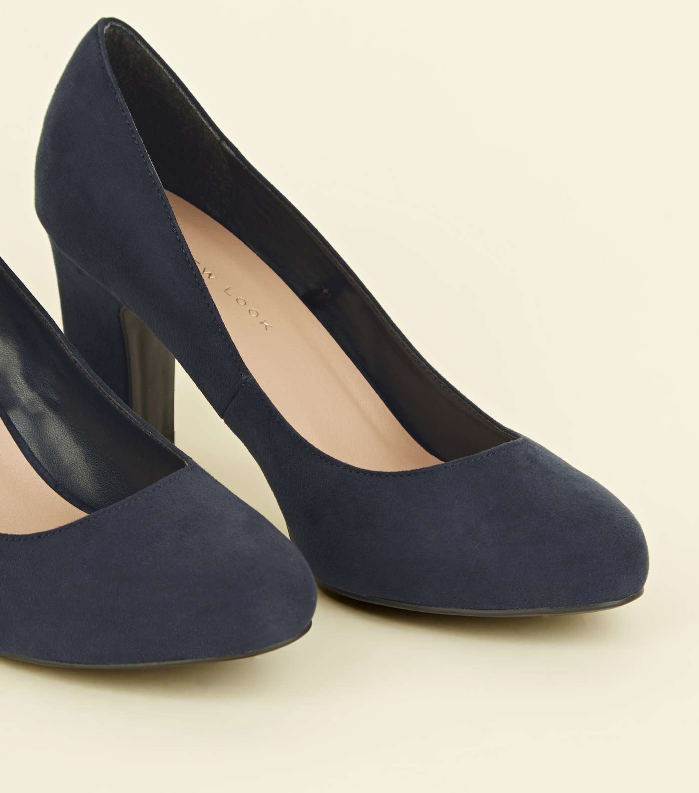 Wide Fit Navy Round Toe Courts Image 3