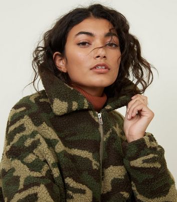 Camo shop teddy coat