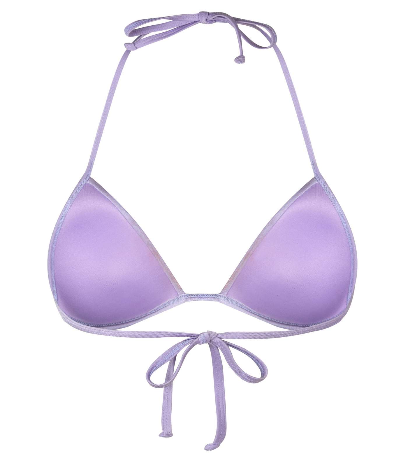 Light Purple Moulded Triangle Bikini Top  Image 5