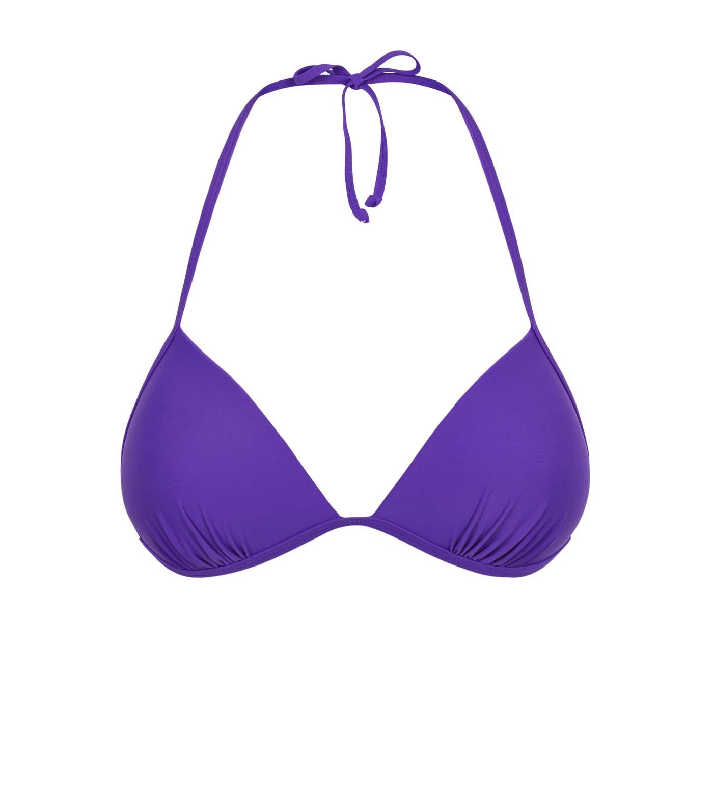 Dark Purple Moulded Triangle Bikini Top  Image 4