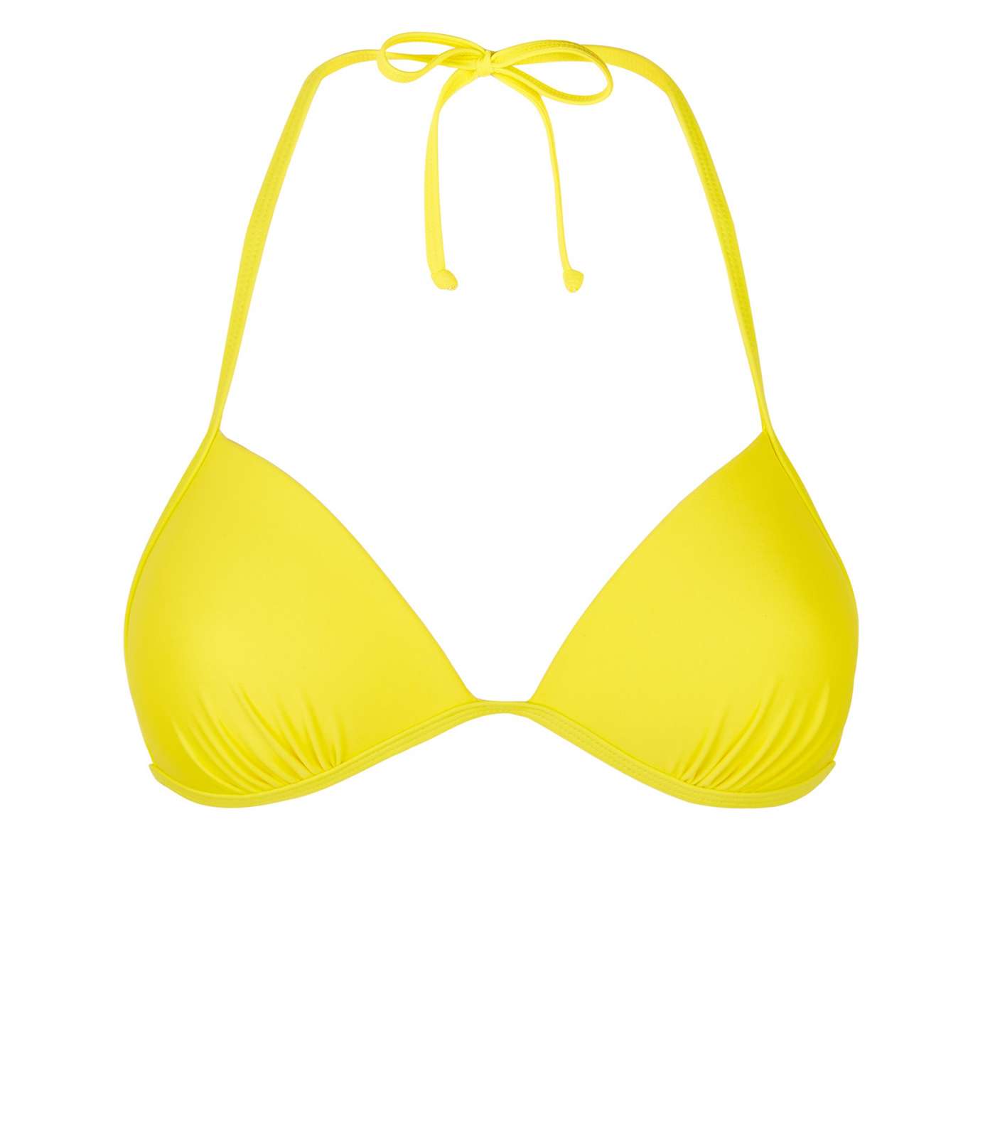 Pale Yellow Moulded Triangle Bikini Top Image 4